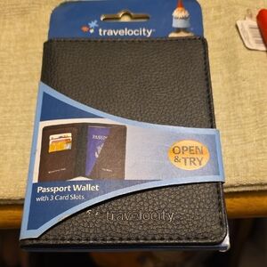 Velocity Black Passport Wallet with Card Slots